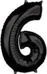  Black Szám 6 Fólia lufi 66x43 cm (DPA3884701) - sandori