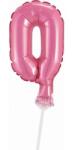  Rózsaszín 0-ás Pink szám fólia lufi tortára 13 cm (MLG113501) - sandori