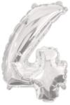  Ezüst Silver 4-es szám fólia lufi 95 cm (PNN92470) - sandori