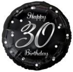  Happy Birthday 30 B&C Silver fólia lufi 36 cm (MLG155013) - sandori