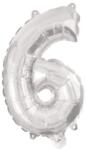  Ezüst Silver 6-os szám fólia lufi 95 cm (PNN92472)