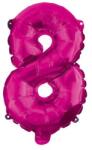  Rózsaszín Hot Pink 8-as szám fólia lufi 95 cm (PNN92494)