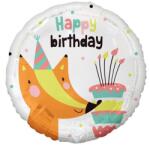  Róka Happy Birthday Fox fólia lufi 36 cm (MLG149258) - sandori