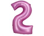  Rózsaszín Satin Pink 2-es szám fólia lufi 76 cm (MLG144925)