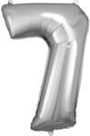  Ezüst Silver óriás szám fólia lufi 7-es, 83x55 cm (DPA9906292) - sandori