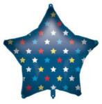  Csillag Blue Star fólia lufi 46 cm (PNN92420) - sandori
