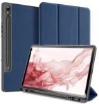 Dux Ducis Samsung Galaxy Tab S9 LTE (SM-X716) domo tok álló, (aktív flip, trifold, s pen tartó, textil minta) sötétkék (GP-147038)