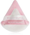 Brushworks Triangular Powder Puff Duo puf pentru pudra