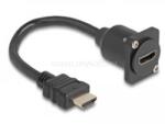Delock D-típusú HDMI kábel apa anya fekete 20 cm (DL87966) (DL87966)