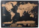 Nativa Karparós világtérkép utazóknak, 82 x 59 cm, fekete-barna (vrk18183)