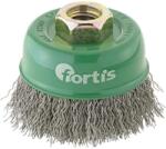 Fortis Perie oala Fortis, fir ondulat inox 0.3mm, M14, 80mm (4317784781015) - bricolaj-mag