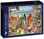 Bluebird Puzzle 2000 db-os puzzle - Dogs and Cats at the Beach (91023) (91023)