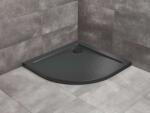 Radaway Doros Stone A 80x80 cm íves zuhanytálca, fekete SDRA8080-01-54S (SDRA8080-01-54S)