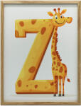  GYERMEK PLAKÁTZSIRÁF Z BETŰVEL FA KERETBEN 50x70 CM