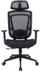 Iris Nimbus fekete ergonómikus, szövet-hálós irodai forgószék fej és háttámasszal NIMBUS FEKETE (NIMBUS FEKETE)