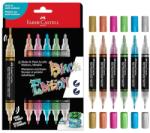 Faber-Castell Faber-Castell: Black Edition Shake & Paint 2 végű 3mm-es és 1mm-es 6db-os színes metál marker sz (285517)