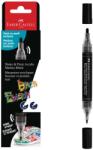 Faber-Castell Faber-Castell: Black Edition Shake & Paint 2 végű 3mm-es és 1mm-es fekete marker (285598) - jatekshop