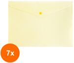 SPREE Set 7 x Mapa A4 cu Capsa, Spree, Galben Pastel (HOK-7xKH-SP75801)