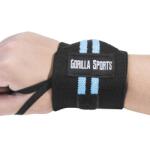 Gorilla Sports Csuklópánt 2 db fekete/kék (100805-00042-0001) - kokiskashop