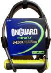 OnGuard Neon 8154 U-lakat, 230x115x13 mm, vázkonzollal, 1200x10 mm-es sodronnyal, fekete-sárga