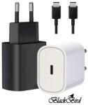 BlackBird Hálózati Adapter T127 20W + Type-C kábel 1m, Fekete BH1647 (BH1647)