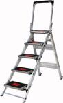 Little Giant Ladder Алуминиева степ стълба с широки гумирани 5 стъпала Safety Step (10510BAEN)