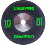 LIVEPRO - Rubber Black Competition Bumper Plate - Gumirozott Súlytárcsa - 15 Kg Súlytárcsa