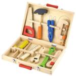 Viga Toys Trusa de scule din lemn, cutie si 10 piese, Viga Toys (VIG50387) Set bricolaj copii