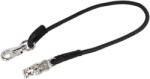 Coardă elastică Kerbl pentru legarea cailor, cu carabină rotativă și cârlig de panică (90 cm)
