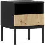  Éjjeliszekrény LANZZI 40x40 cm, fekete/tölgy