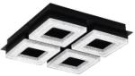 EGLO , 99326 , FRADELO 1 , fali-mennyezeti lámpa , 3000 K , LED , 4X3, 5W , IP20 , fekete, átlátszó (99326)