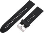  Műanyag okosóra szíj, gyorskioldós, fekete színű, normál hossz, 22mm (9341-9)