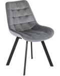 Klubfotel Étkezőszék RICK bársony bevonattal, szürke