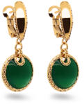 Heratis Forever Egyedi arany fülbevaló zöld acháttal IZ30625N