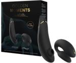 Womanizer Golden Moments 2 - csikló- és párvibrátor (fekete) - erotikashow
