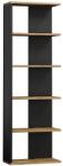 Signal CORNER polcos állvány tölgyfa wotan / fekete 170x60x25 cm