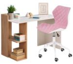 Halmar Szett - Asztal FINO fehér Székek MATRIX rózsaszín