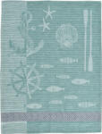 Sander Nautica konyharuha, tengerzöld, tengeri mintás, 50x70 cm (16093-67)