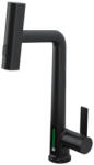 Austler FH-3428E-5 mosogató smart csaptelep - kihúzható multifunkciós fej - vízhőfok kijelző (fekete) (FH-3428E-5)