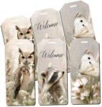  Nyomtatott dekorkarton - Erdei állatok biléták 6db/csomag - papelito