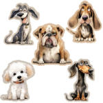  Nyomtatott dekorkarton - Kutya szett 5db/csomag - papelito