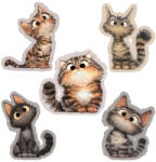  Nyomtatott dekorkarton - Macska szett 5db/csomag - papelito