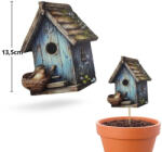  Nyomtatott dekorkarton - Madáretető kék 12, 2x13, 7cm - papelito