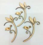  Fa ágon ülő madárkák 10 cm, 3/cs 5418 (5418C)