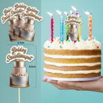  Nyomtatott dekorkarton - Szülinapi torta 3db/csomag - papelito