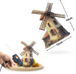  Nyomtatott dekorkarton - Szélmalom 12x14cm - papelito