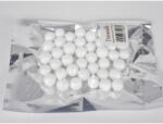  Polisztirol golyó, kb. 50db, 1, 5cm-es, csillámos - FEHÉR 7704A
