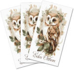  Nyomtatott dekorkarton - Édes otthon bagoly tábla 3db/cs - papelito