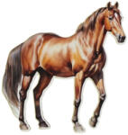  Nyomtatott dekorkarton - Ló 12cm - barna - papelito