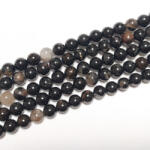  Fekete Turmalin (2) Ásványgyöngy Gyöngyfüzér 4mm